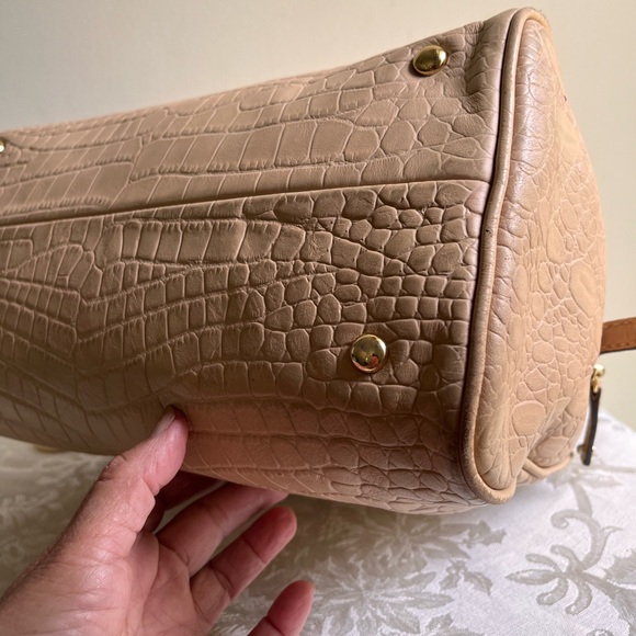 Michael Kors Crocodile Embossed Satchel Handbag. Michael Kors - Picture 4 of 12